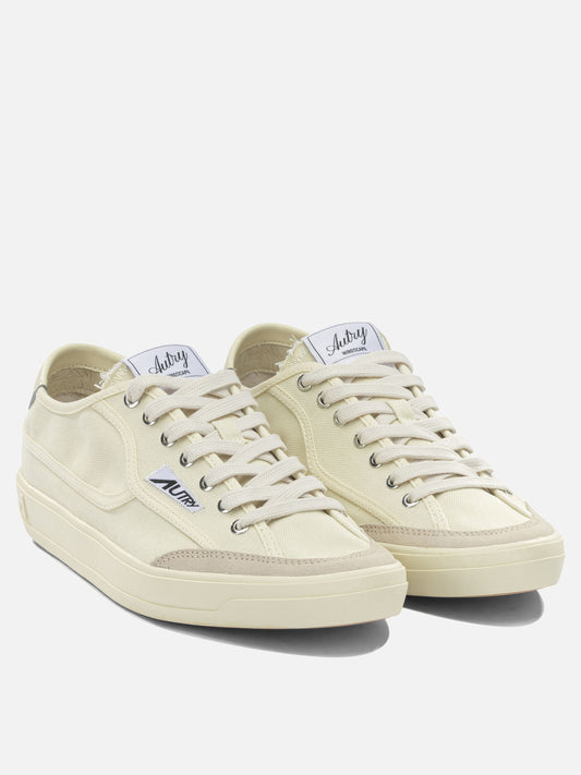 Low top sneakers 70% canvas 30% suede cow leather - 100% rubber White - Autry Women | PLP | VIETTI Online Store | 2