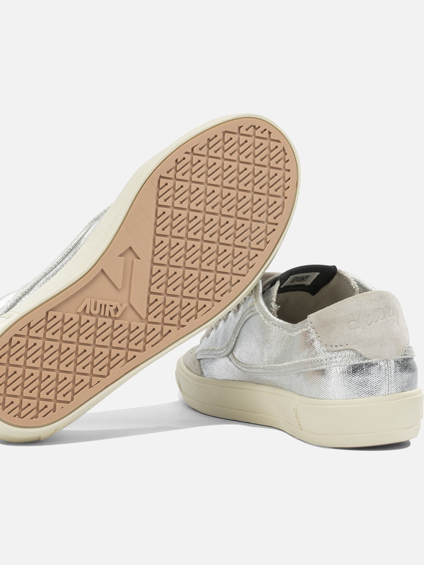 Low top sneakers 70% canvas 30% suede cow leather - 100% rubber Silver - Autry Women | PDP | VIETTI Online Store | Zoom-Modal_5