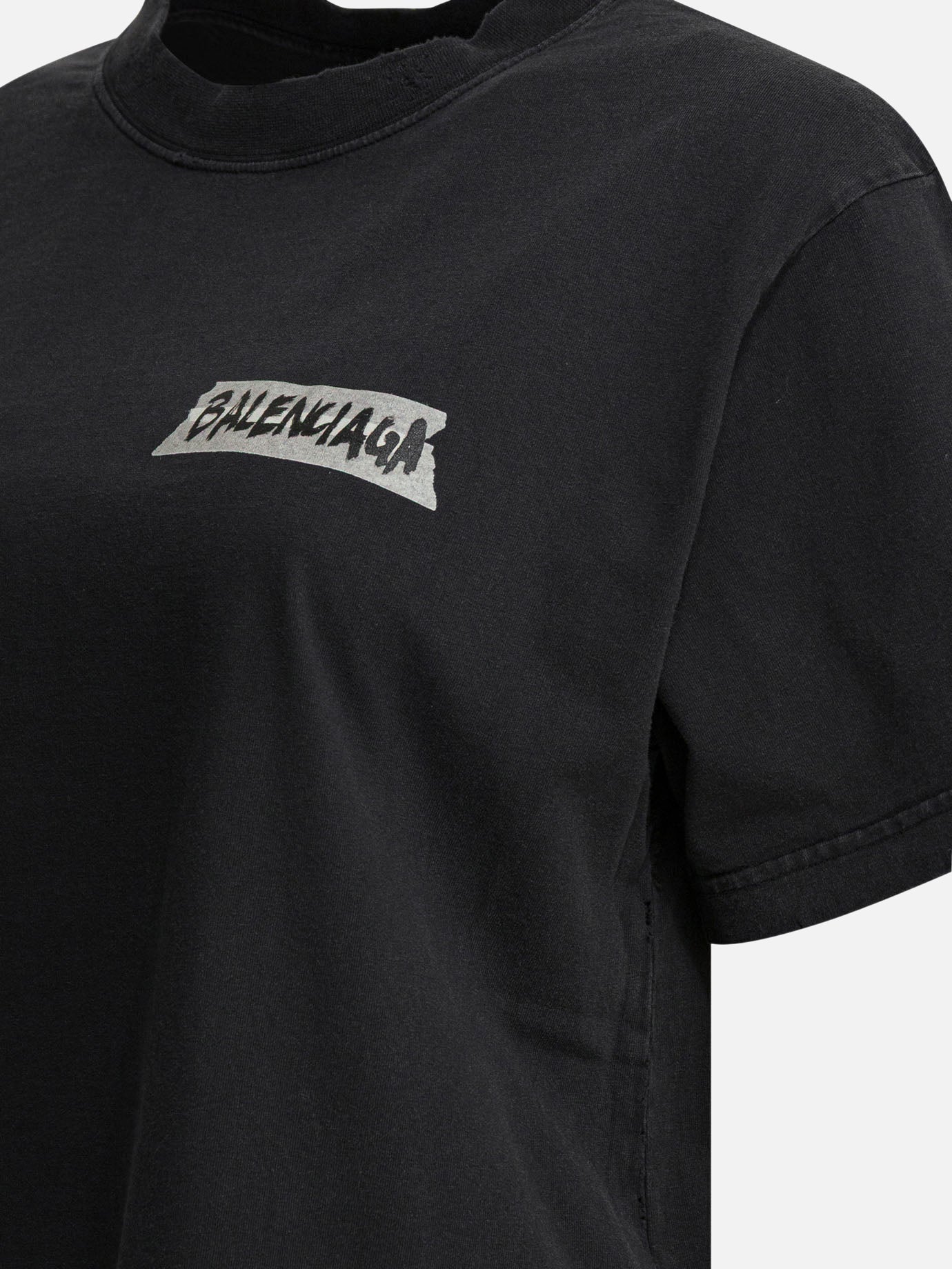Crewneck t-shirts Logo Black - Balenciaga Women | PDP | VIETTI Online Store | Zoom-Modal_4