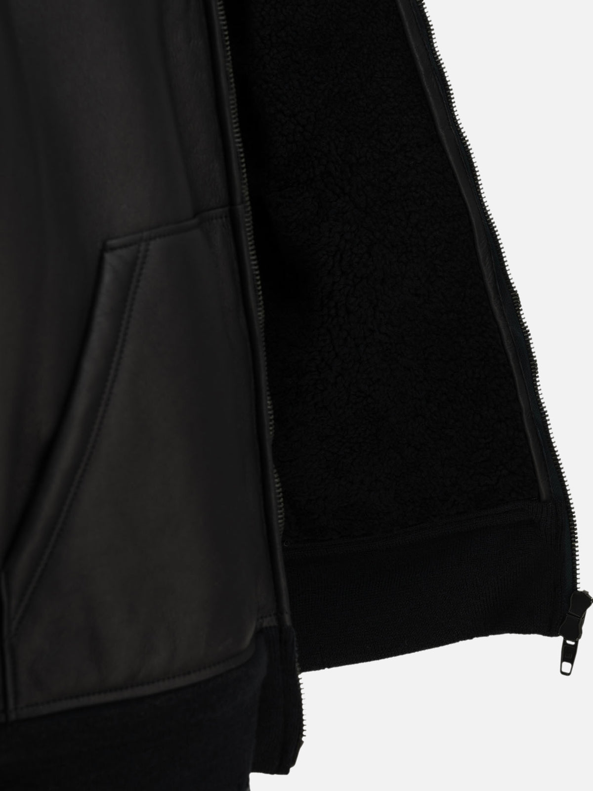Balenciaga Hooded shearling jacket Blue