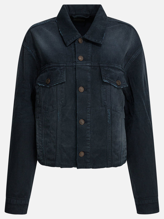 Balenciaga Denim jacket with old effect Blue