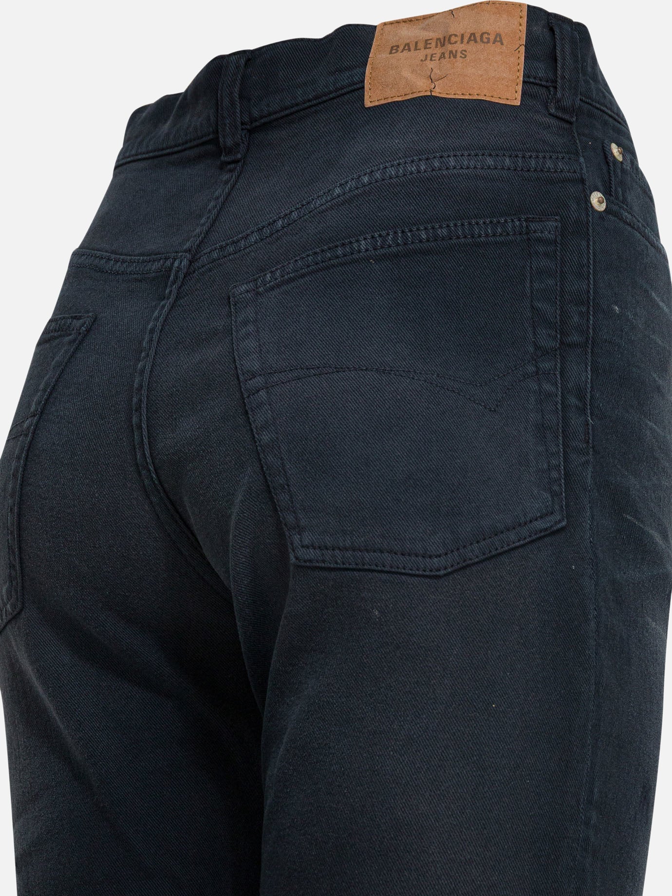 Straight-leg jeans Solid colour Blue - Balenciaga Women | PDP | VIETTI Online Store | Zoom-Modal_4