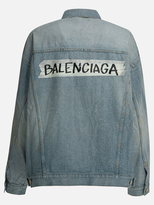 Denim jackets Solid colour Light blue - Balenciaga Women | PLP | VIETTI Online Store | 2
