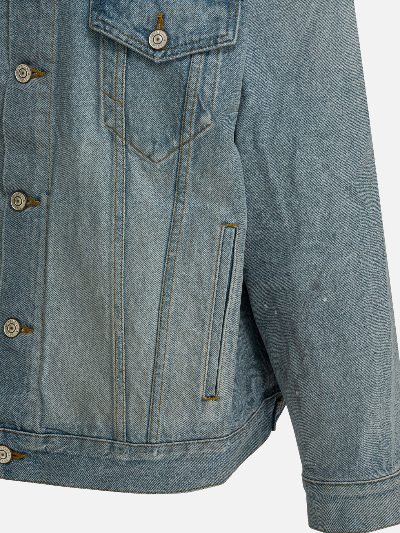 Denim jackets Solid colour Light blue - Balenciaga Women | PDP | VIETTI Online Store | Zoom-Modal_4