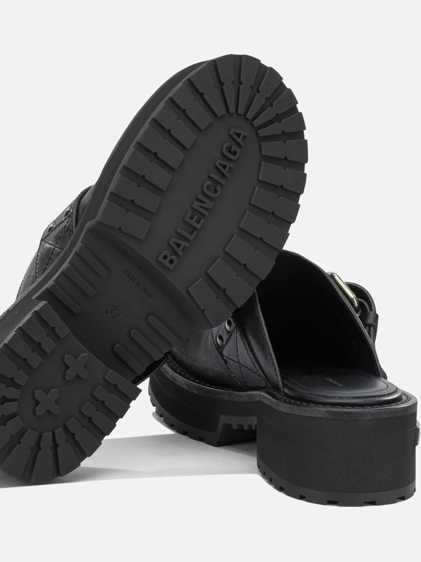 Flat sandals 100% calf leather - 100% rubber Black - Balenciaga Women | PDP | VIETTI Online Store | Zoom-Modal_5