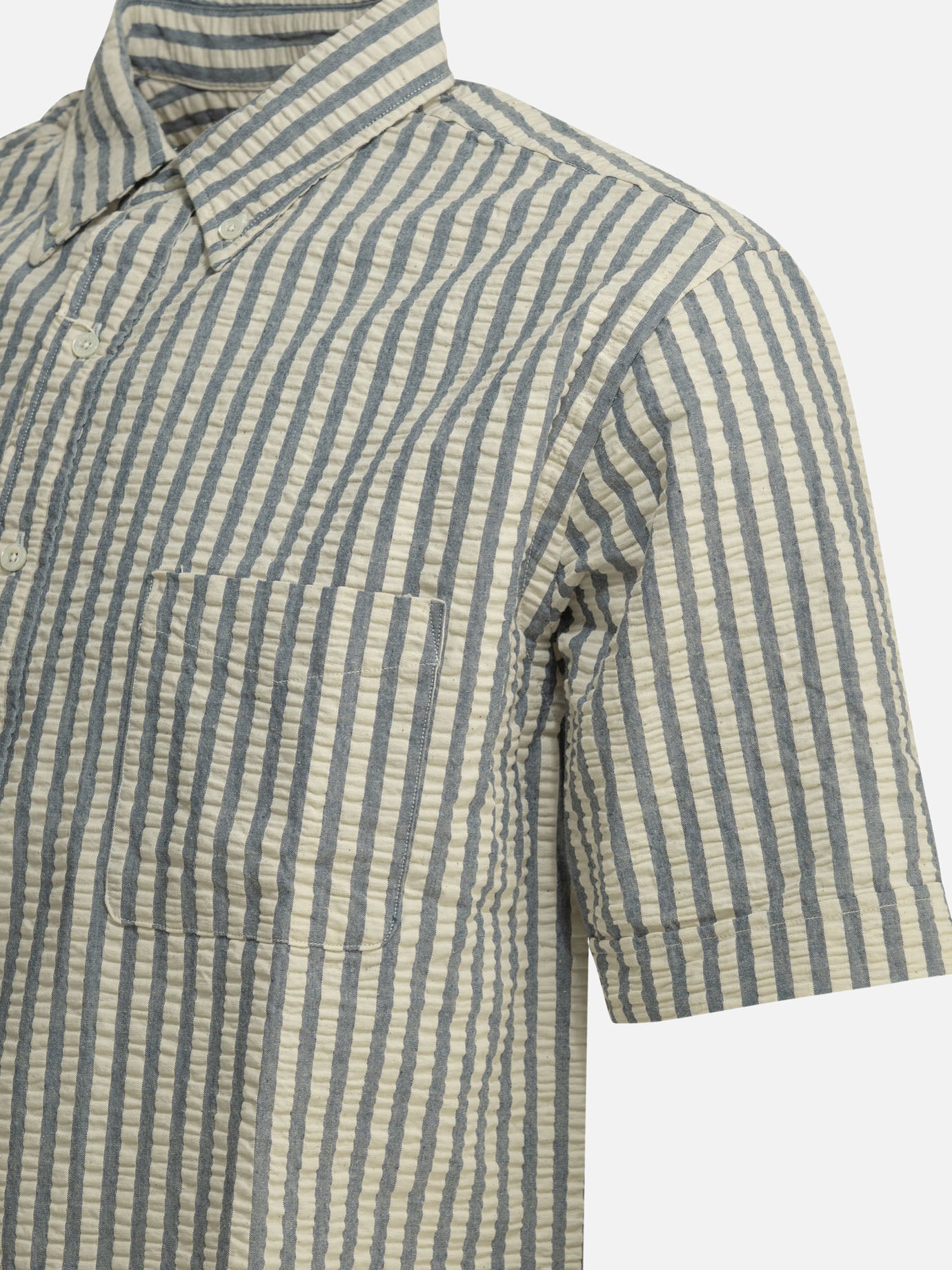 Casual shirts Striped Light blue - Beams Plus Men | PDP | VIETTI Online Store | Zoom-Modal_4