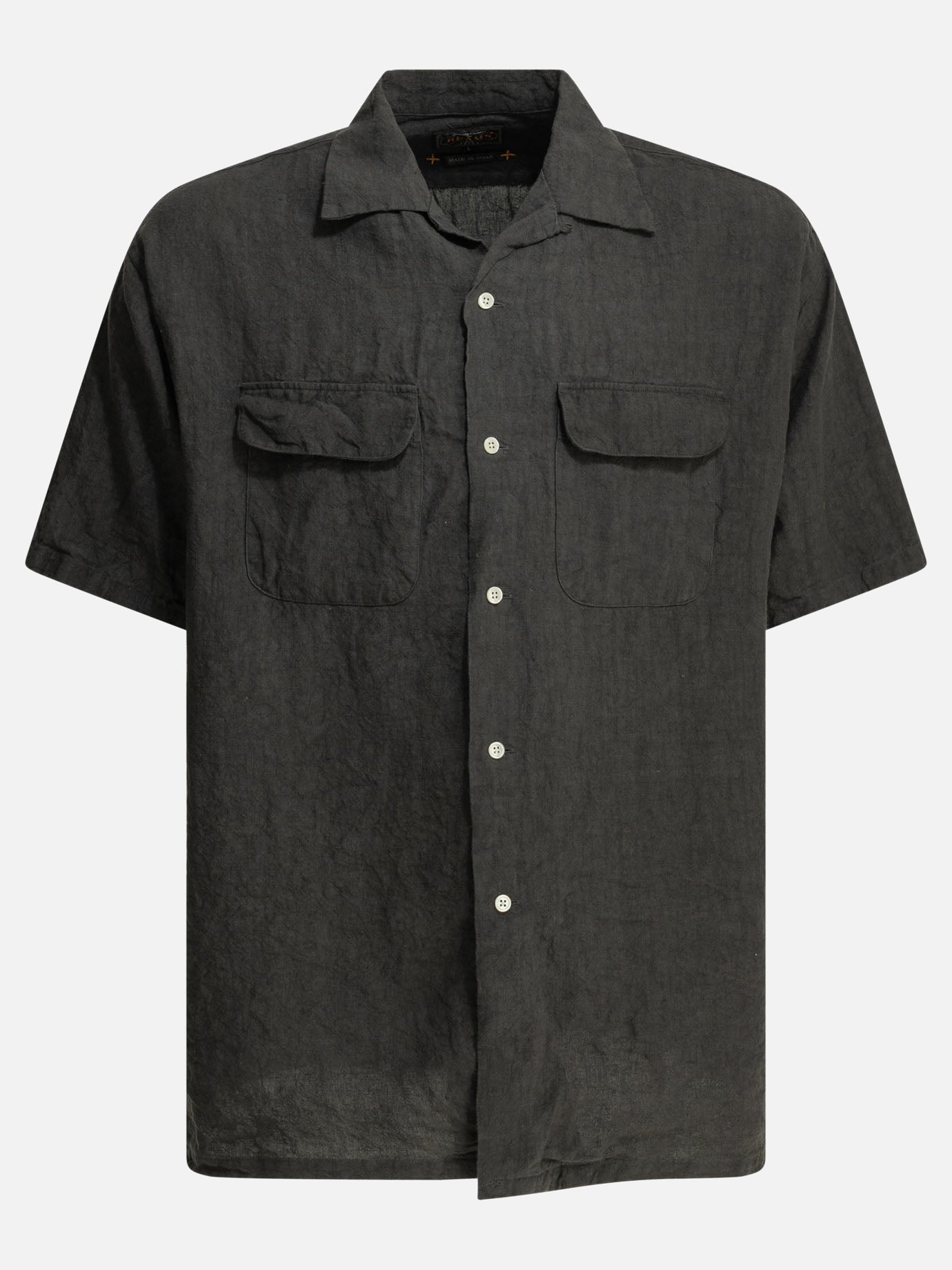 linen dress shirts men Beams Plus Casual linen shirt Brown - Men