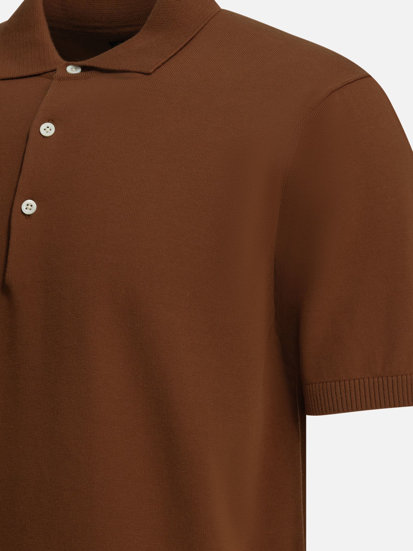 Polo shirts with buttons Solid colour Brown - Beams Plus Men | PDP | VIETTI Online Store | Zoom-Modal_4