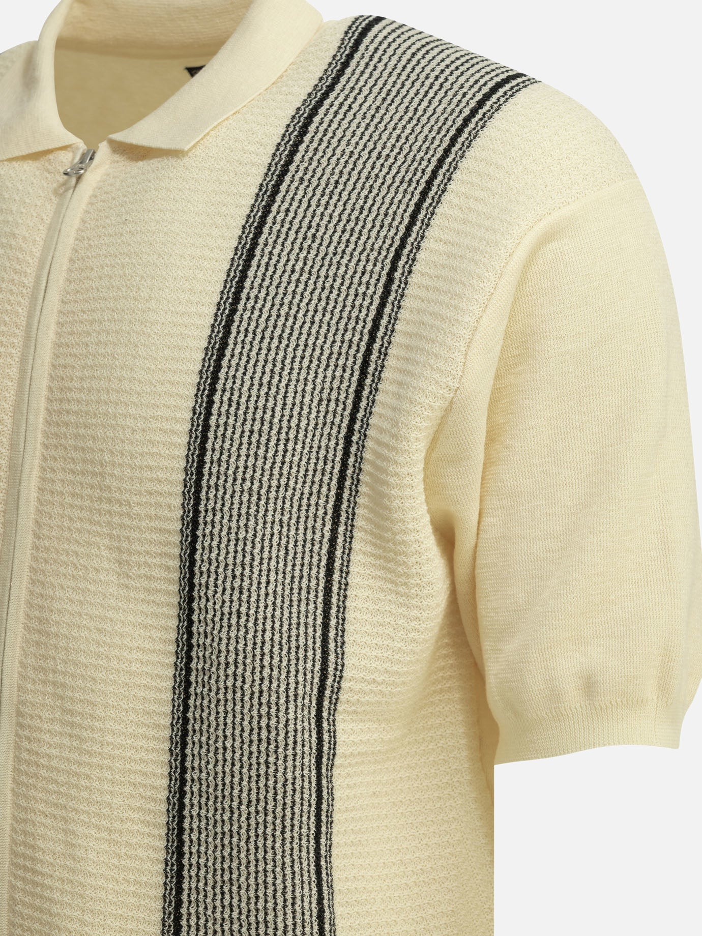 Polo shirts without buttons Textured knit White - Beams Plus Men | PDP | VIETTI Online Store | Zoom-Modal_4