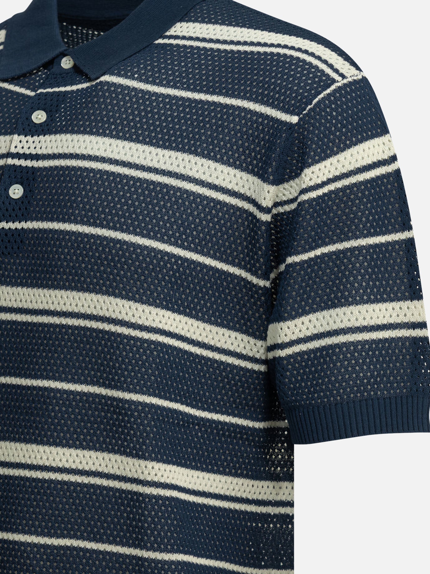 Polo shirts with buttons Striped Blue - Beams Plus Men | PDP | VIETTI Online Store | Zoom-Modal_4