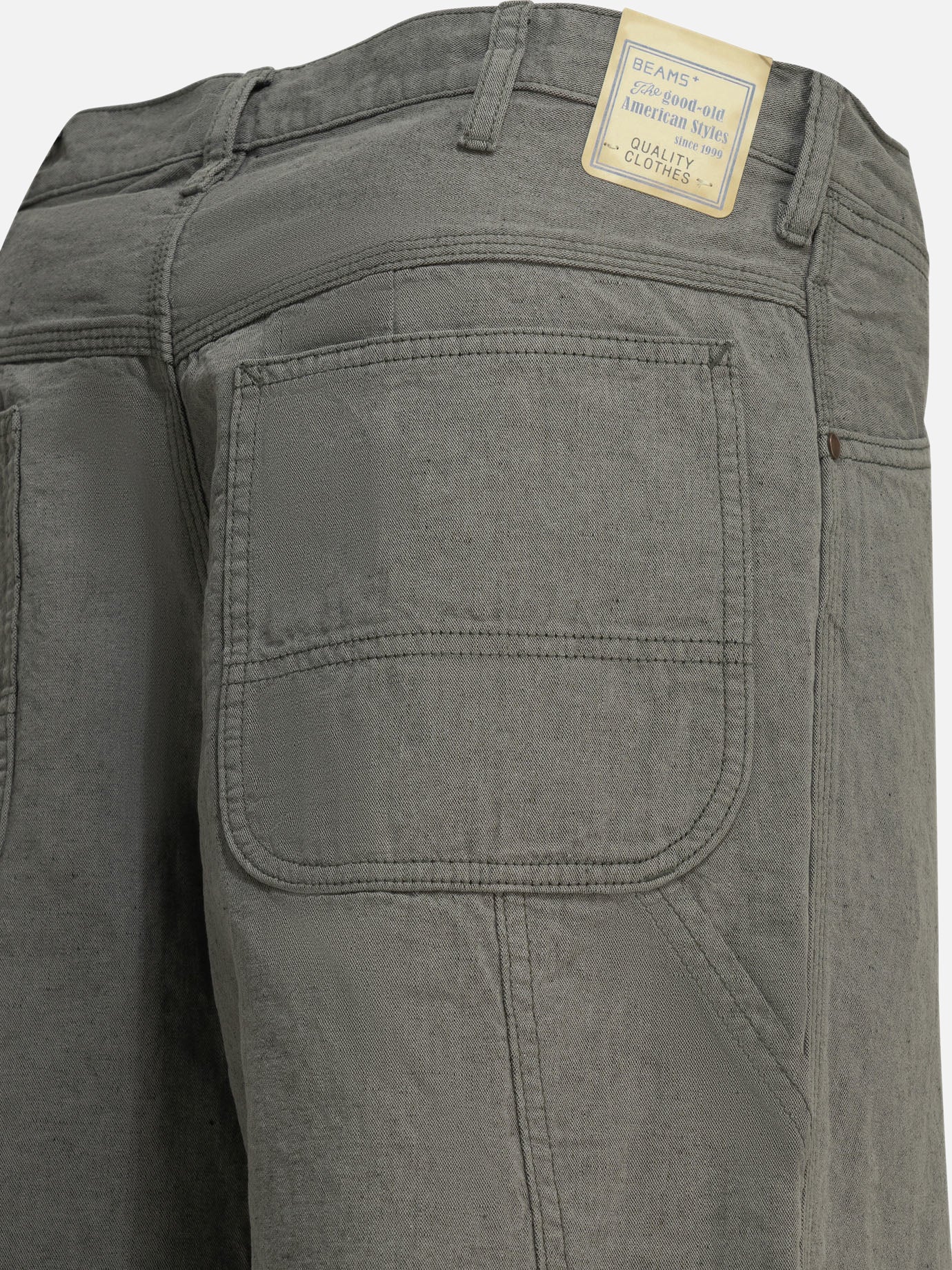 Work pants Solid colour Grey - Beams Plus Men | PDP | VIETTI Online Store | Zoom-Modal_4