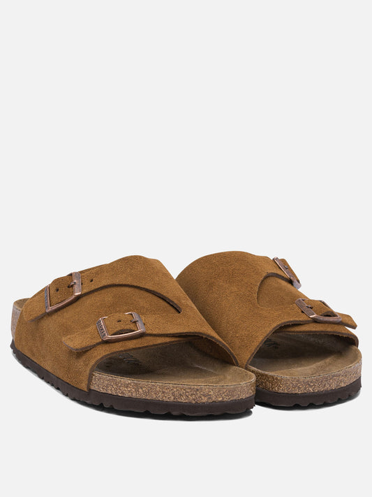 Slides 100% suede - 100% rubber Brown - Birkenstock Men | PLP | VIETTI Online Store | 2