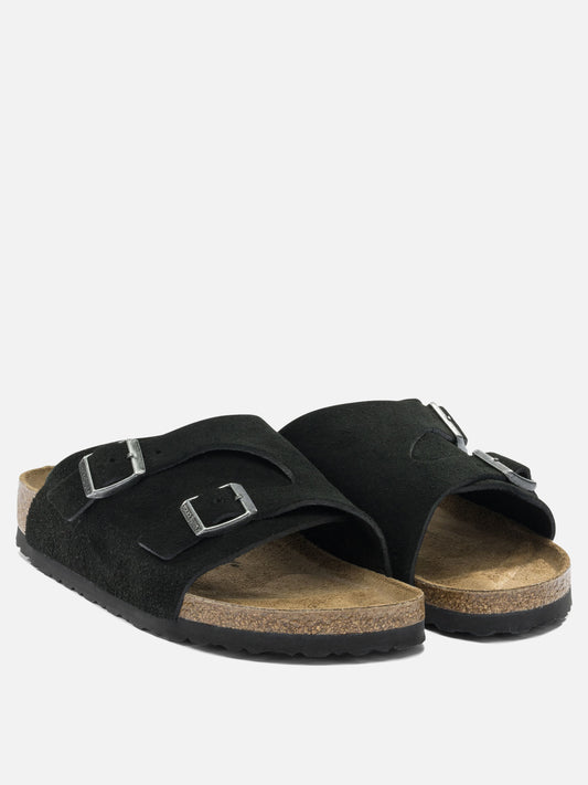 Slides 100% suede - 100% rubber Black - Birkenstock Men | PLP | VIETTI Online Store | 2
