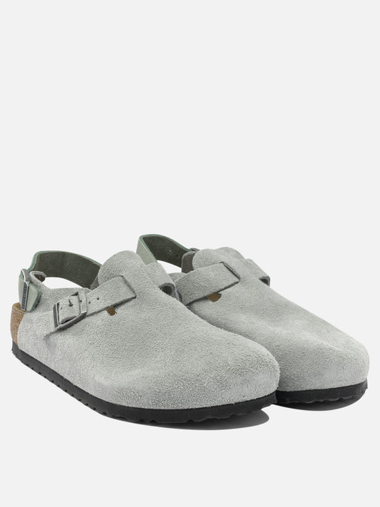 Flat sandals 100% suede leather - 100% rubber Grey - Birkenstock Men | PLP | VIETTI Online Store | 2