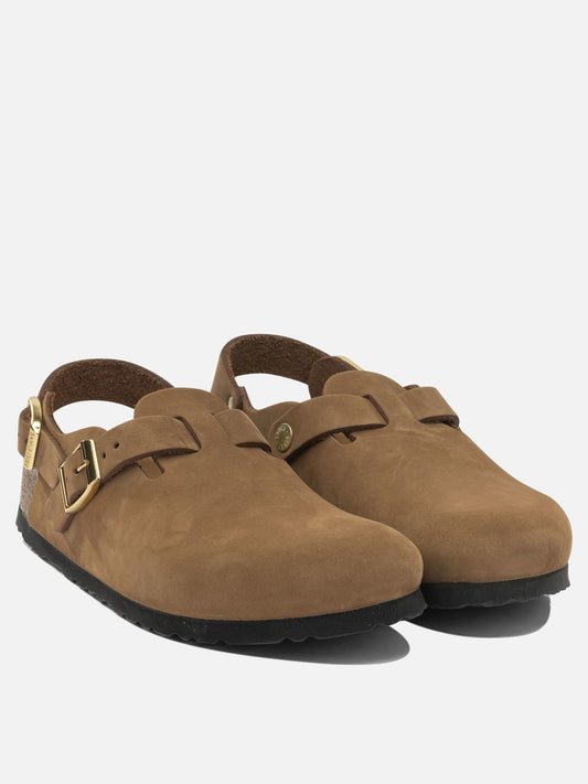Sandali bassi 100% suede leather - 100% rubber Marrone - Birkenstock Donna | PLP | VIETTI Online Store | 2