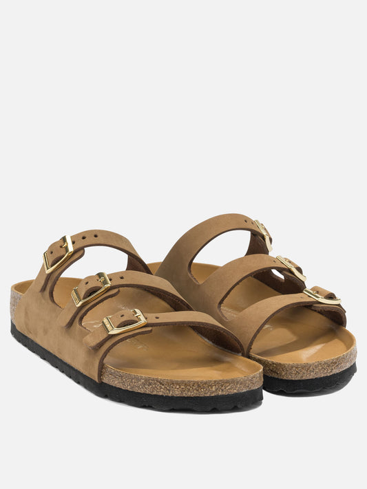 Flat sandals 100% leather - 100% rubber Brown - Birkenstock Women | PDP | VIETTI Online Store | 2