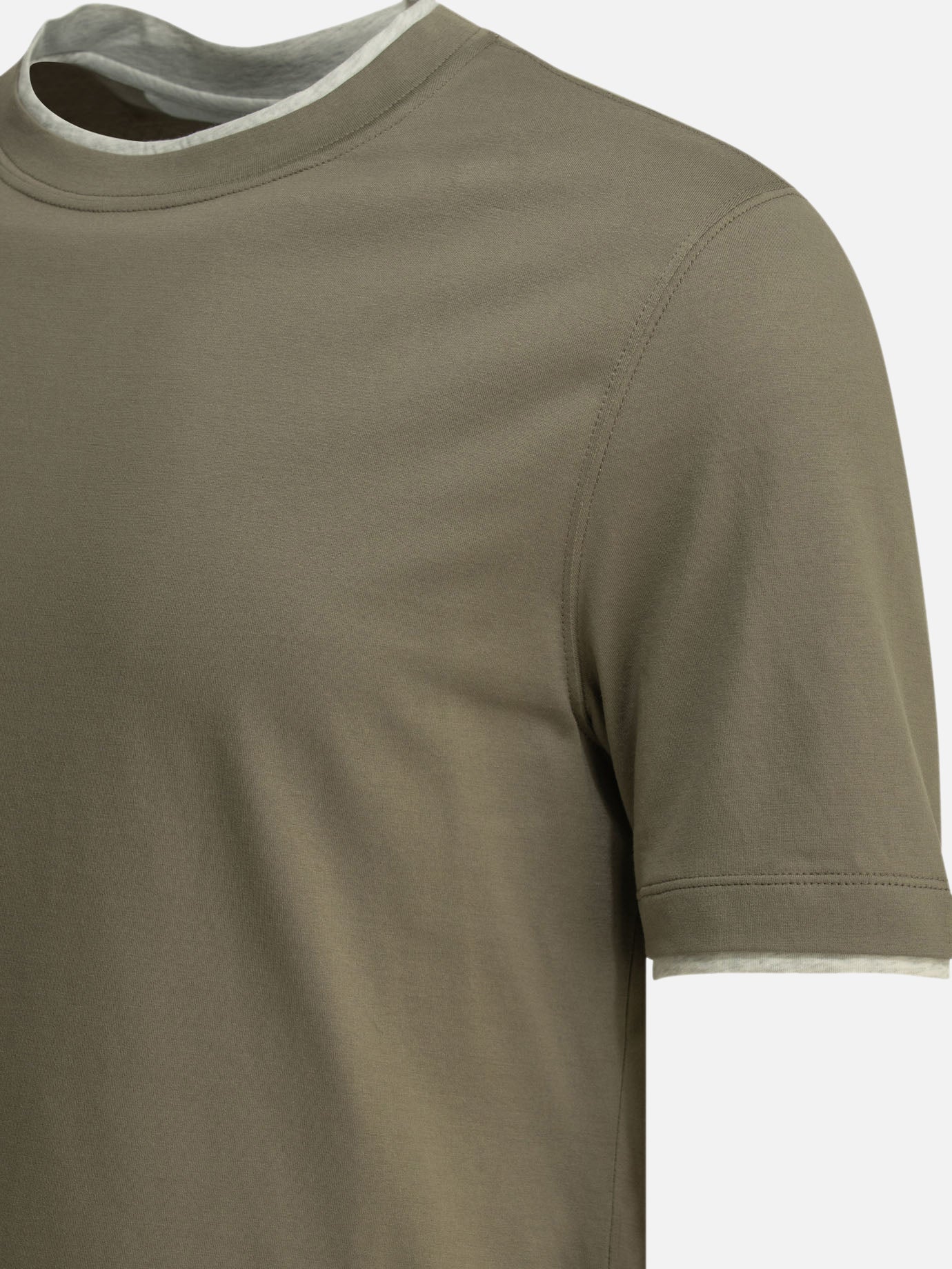 Brunello Cucinelli "Faux Layering" crewneck T-shirt Green