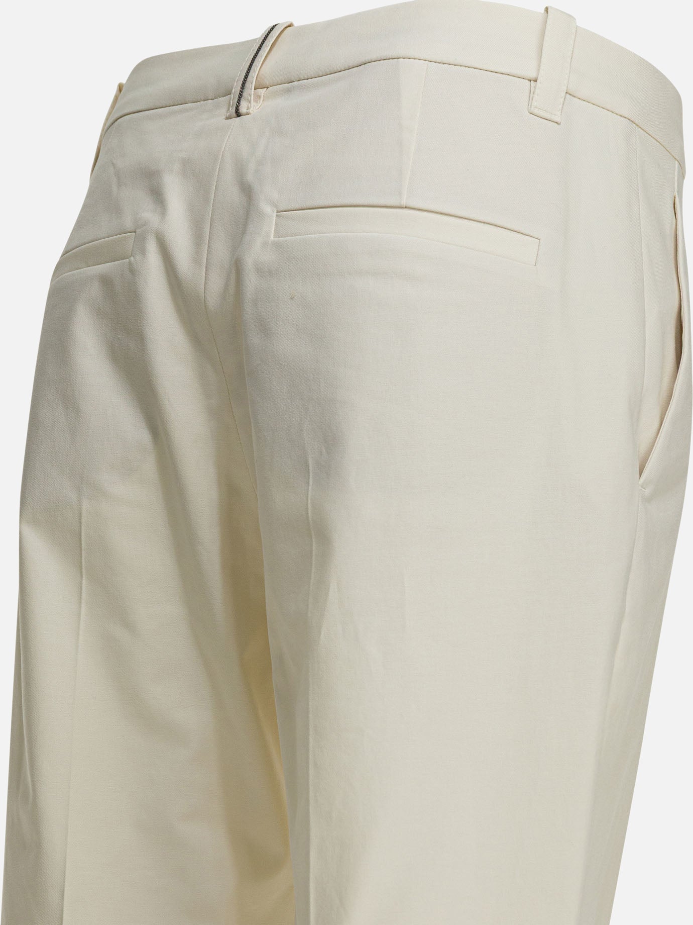 Tailored trousers Solid colour White - Brunello Cucinelli Women | PDP | VIETTI Online Store | Zoom-Modal_4