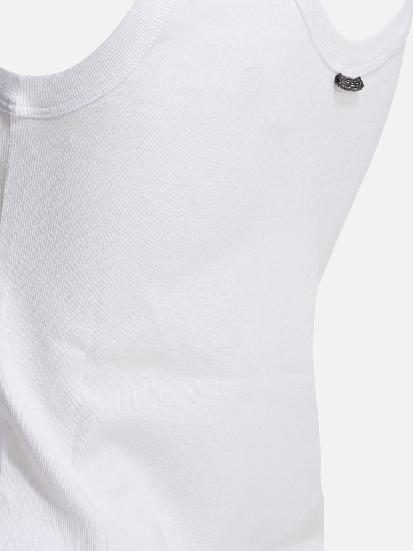 Tank tops Solid colour White - Brunello Cucinelli Women | PDP | VIETTI Online Store | Zoom-Modal_4