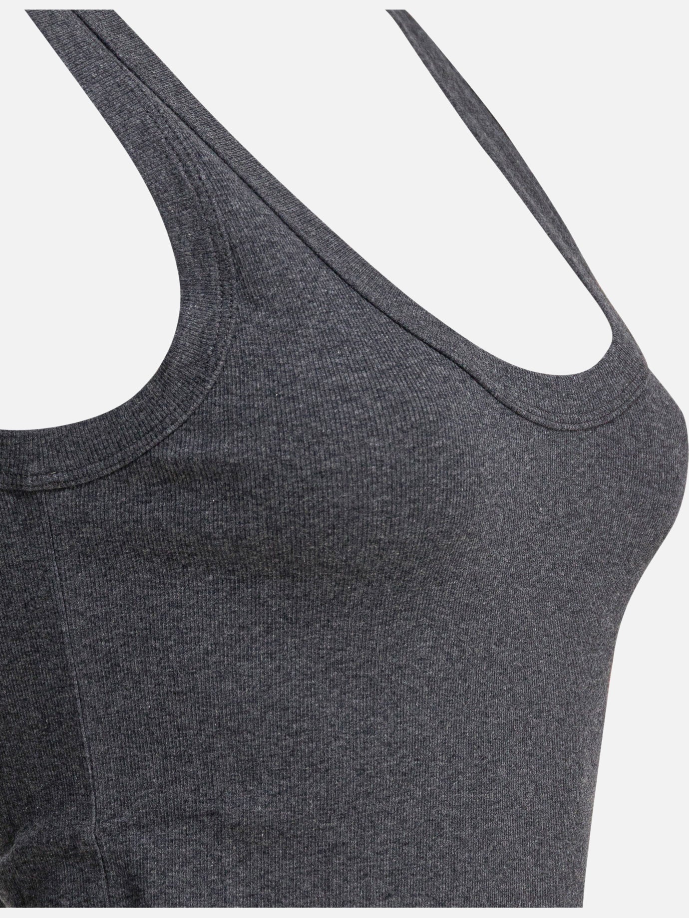 Brunello Cucinelli Jersey tank top with jewel Grey