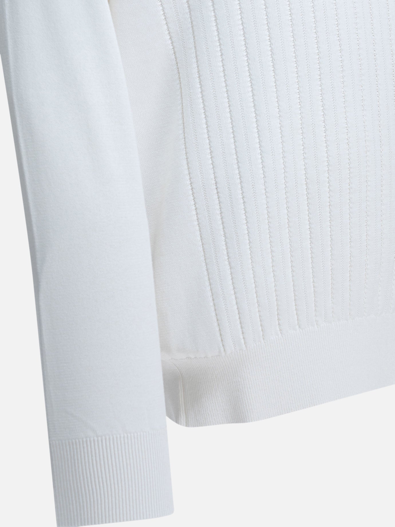 Maglioni girocollo Textured knit Bianco - Brunello Cucinelli Uomo | PDP | VIETTI Online Store | Zoom-Modal_6