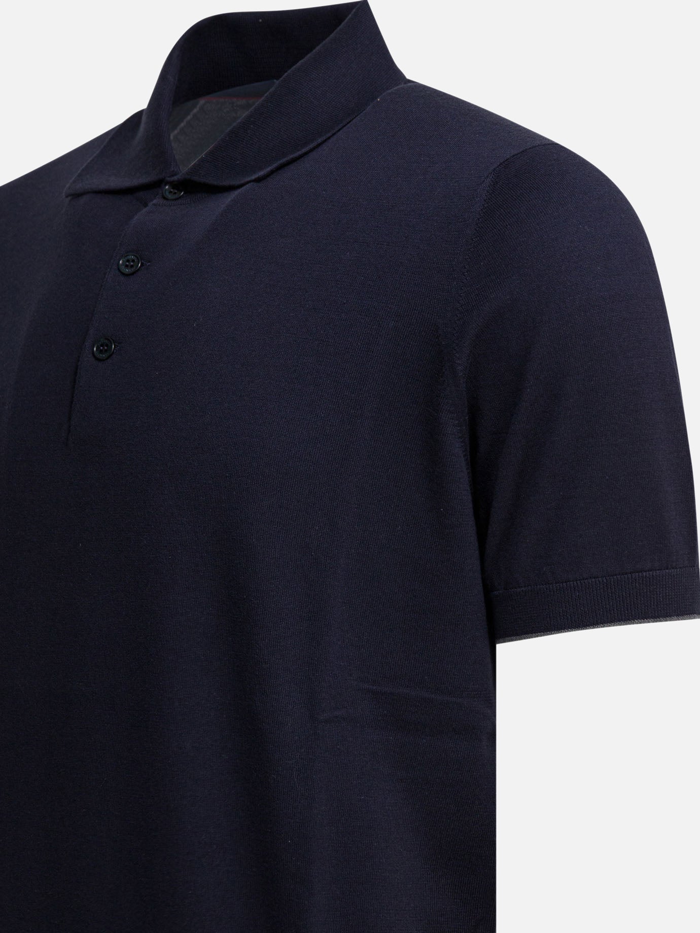 Polo shirts with buttons Solid colour Blue - Brunello Cucinelli Men | PDP | VIETTI Online Store | Zoom-Modal_4