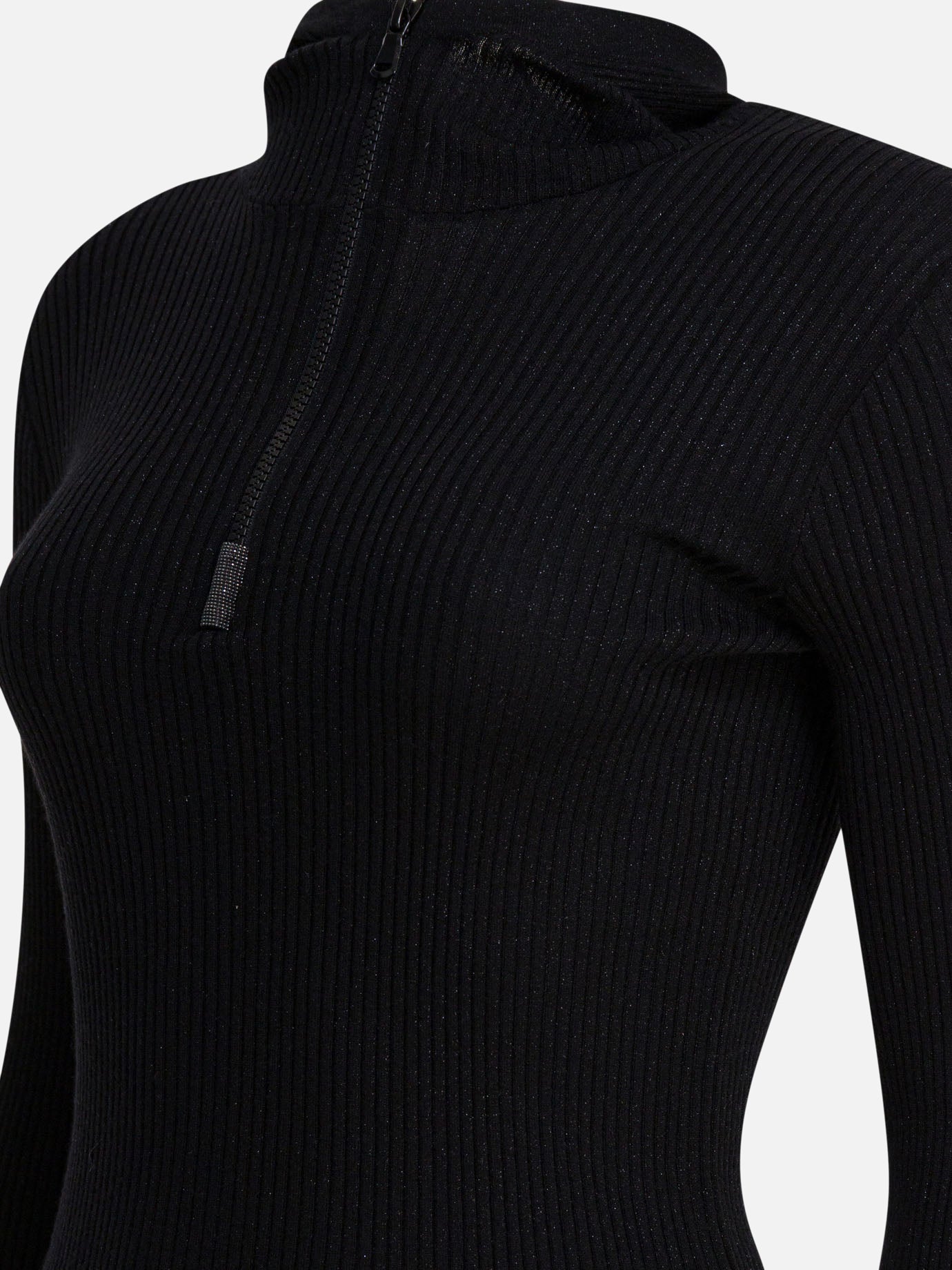 Maglioni con cappuccio Solid colour Nero - Brunello Cucinelli Donna | PDP | VIETTI Online Store | Zoom-Modal_4