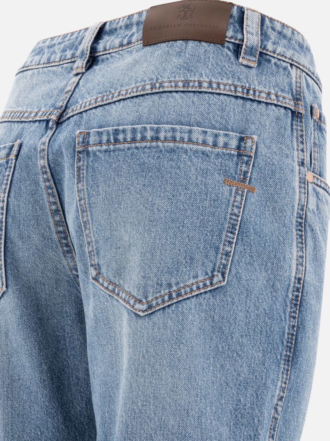 Straight-leg jeans Solid colour Light blue - Brunello Cucinelli Women | PDP | VIETTI Online Store | Zoom-Modal_4