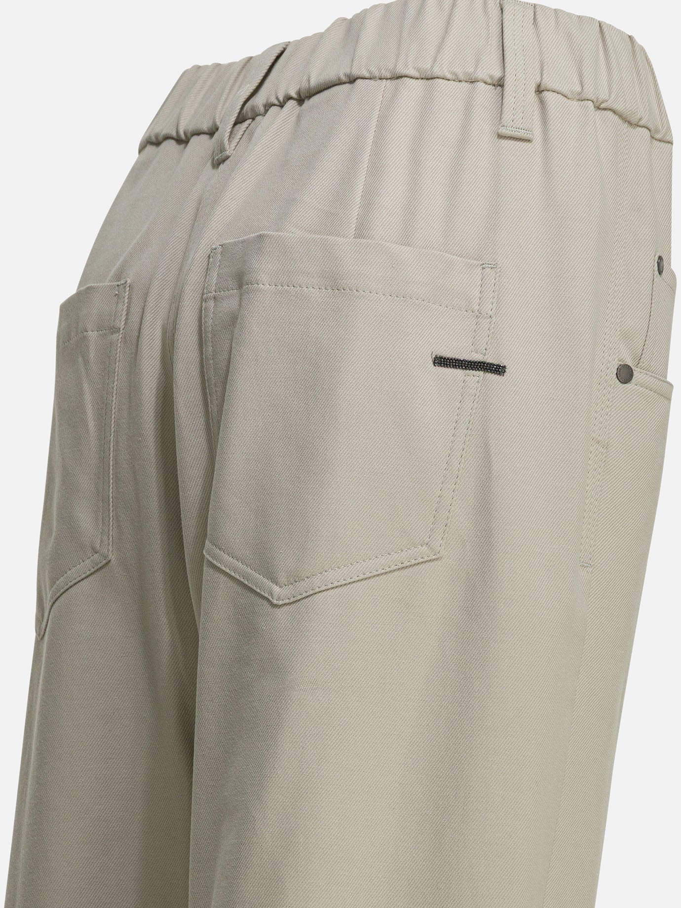 Leisure trousers Solid colour Grey - Brunello Cucinelli Women | PDP | VIETTI Online Store | Zoom-Modal_4