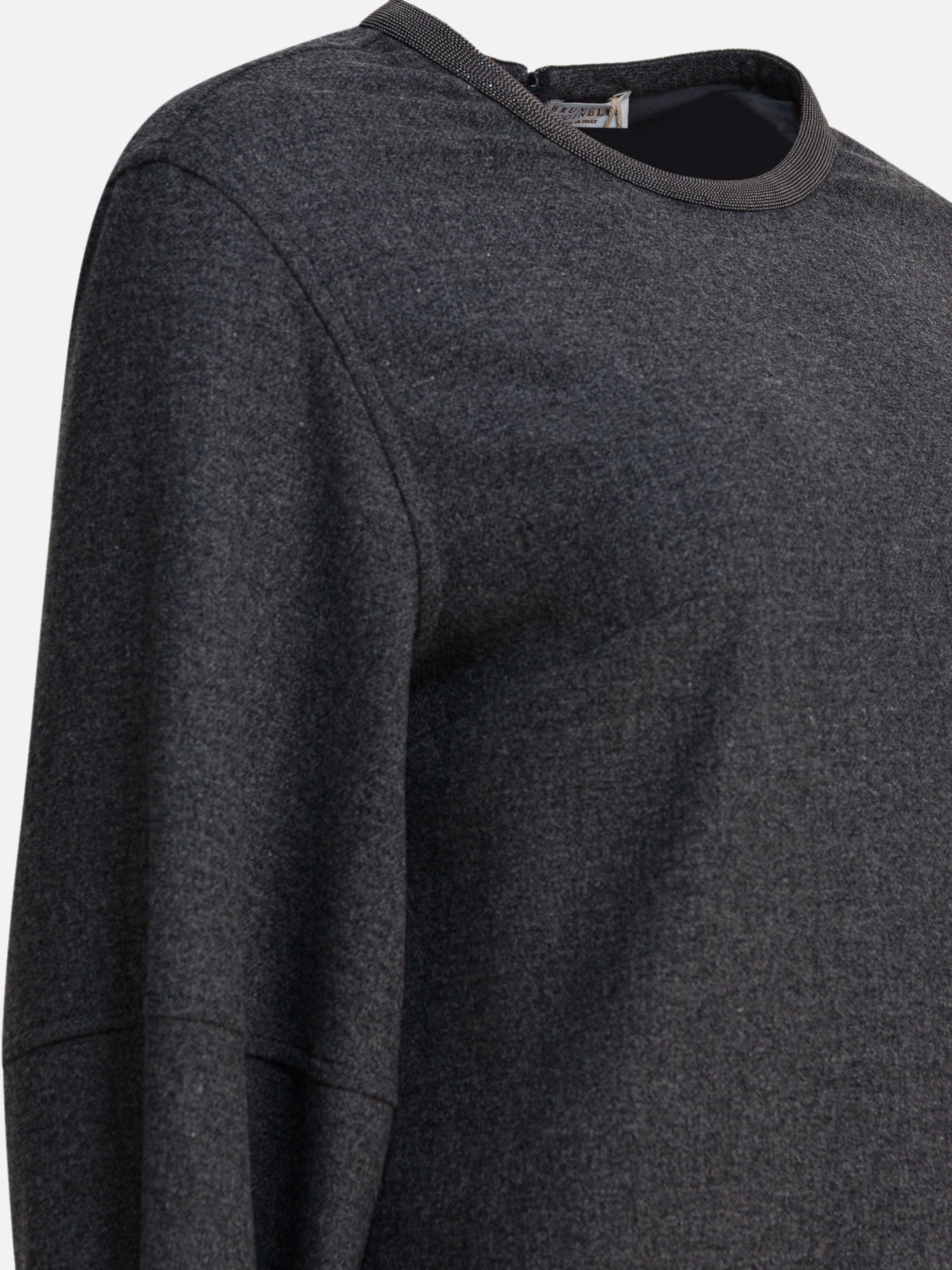 Mini dresses Solid colour Grey - Brunello Cucinelli Women | PDP | VIETTI Online Store | Zoom-Modal_4