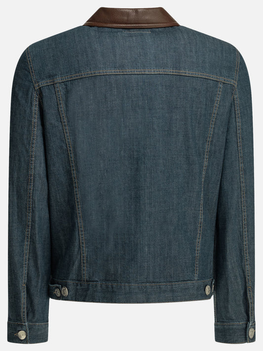 Denim jackets Solid colour Blue - Brunello Cucinelli Men | PLP | VIETTI Online Store | 2