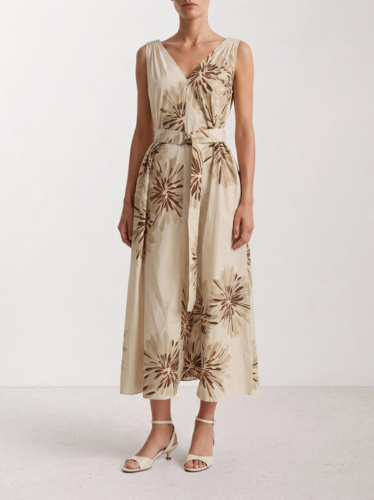 Abiti midi Floral Beige - Brunello Cucinelli Donna | PLP | VIETTI Online Store | 2