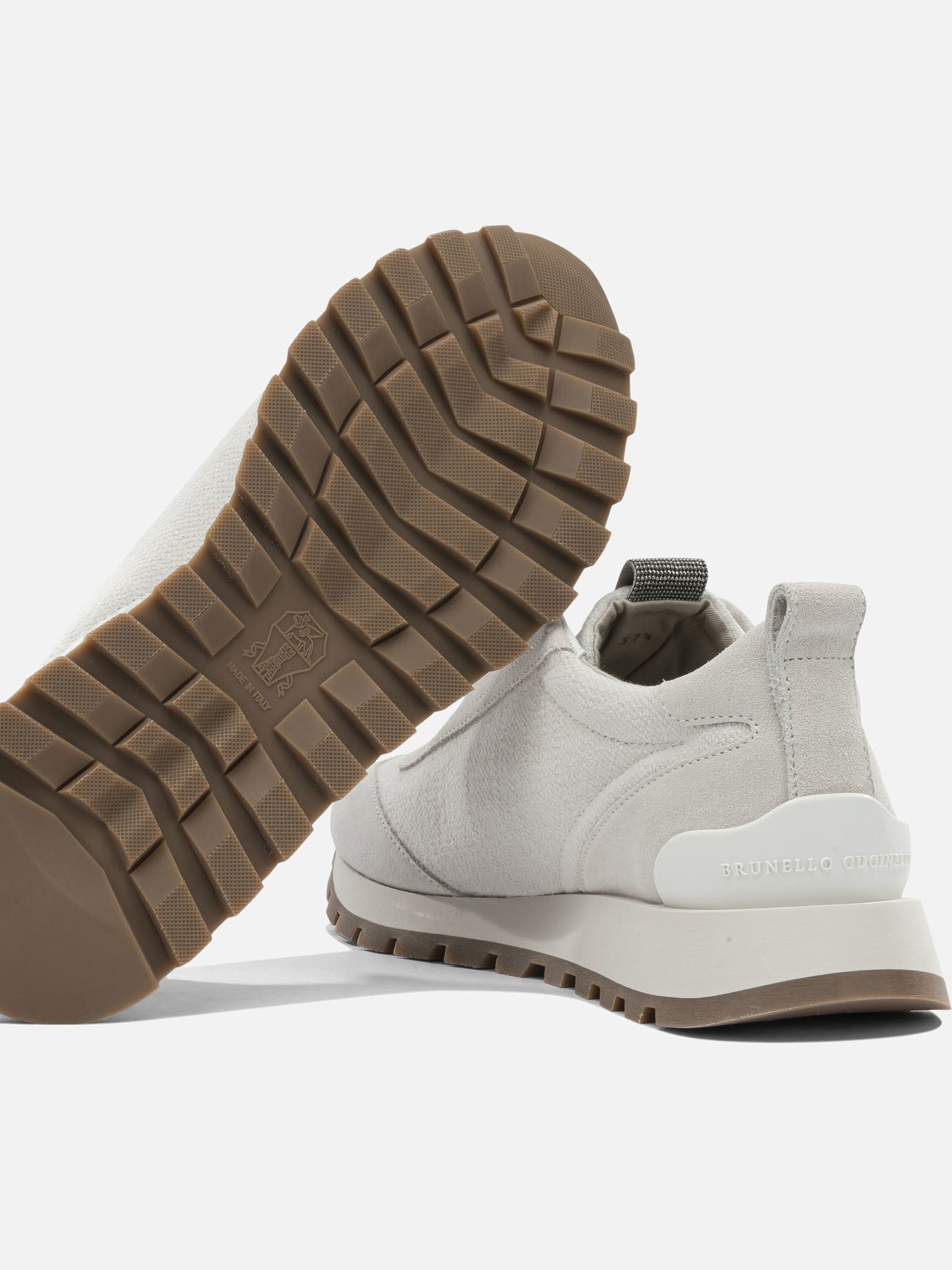 Low top sneakers 63% cotton 37% linen - 100% rubber Grey - Brunello Cucinelli Women | PDP | VIETTI Online Store | Zoom-Modal_5