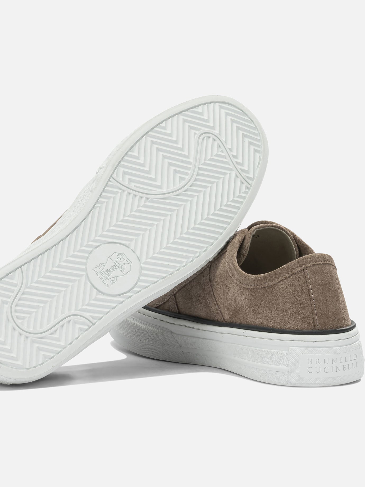 Low top sneakers 100% suede leather - 100% rubber Beige - Brunello Cucinelli Women | PDP | VIETTI Online Store | Zoom-Modal_5