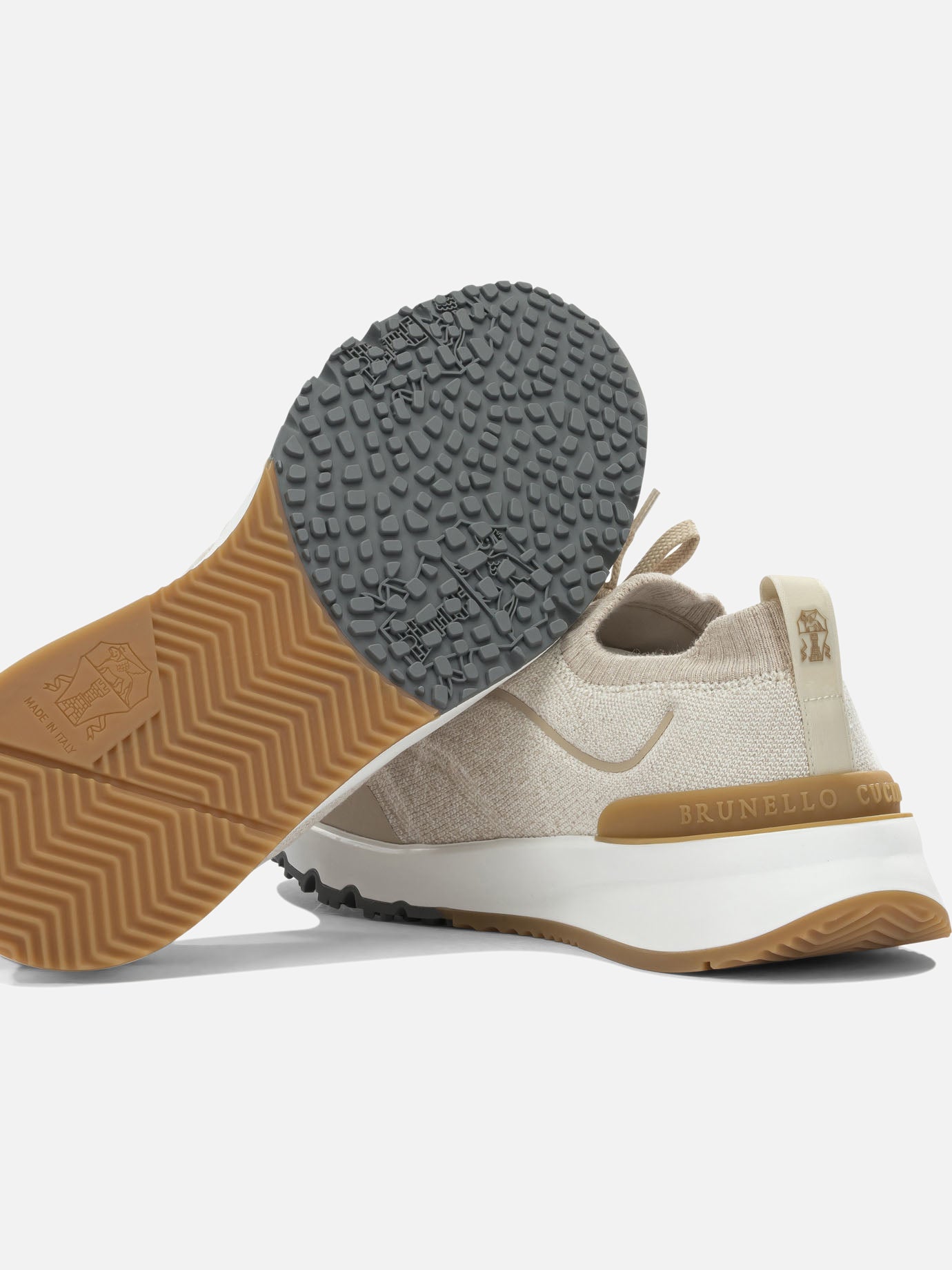 Low top sneakers 100% cotton - 100% rubber Beige - Brunello Cucinelli Men | PDP | VIETTI Online Store | Zoom-Modal_5