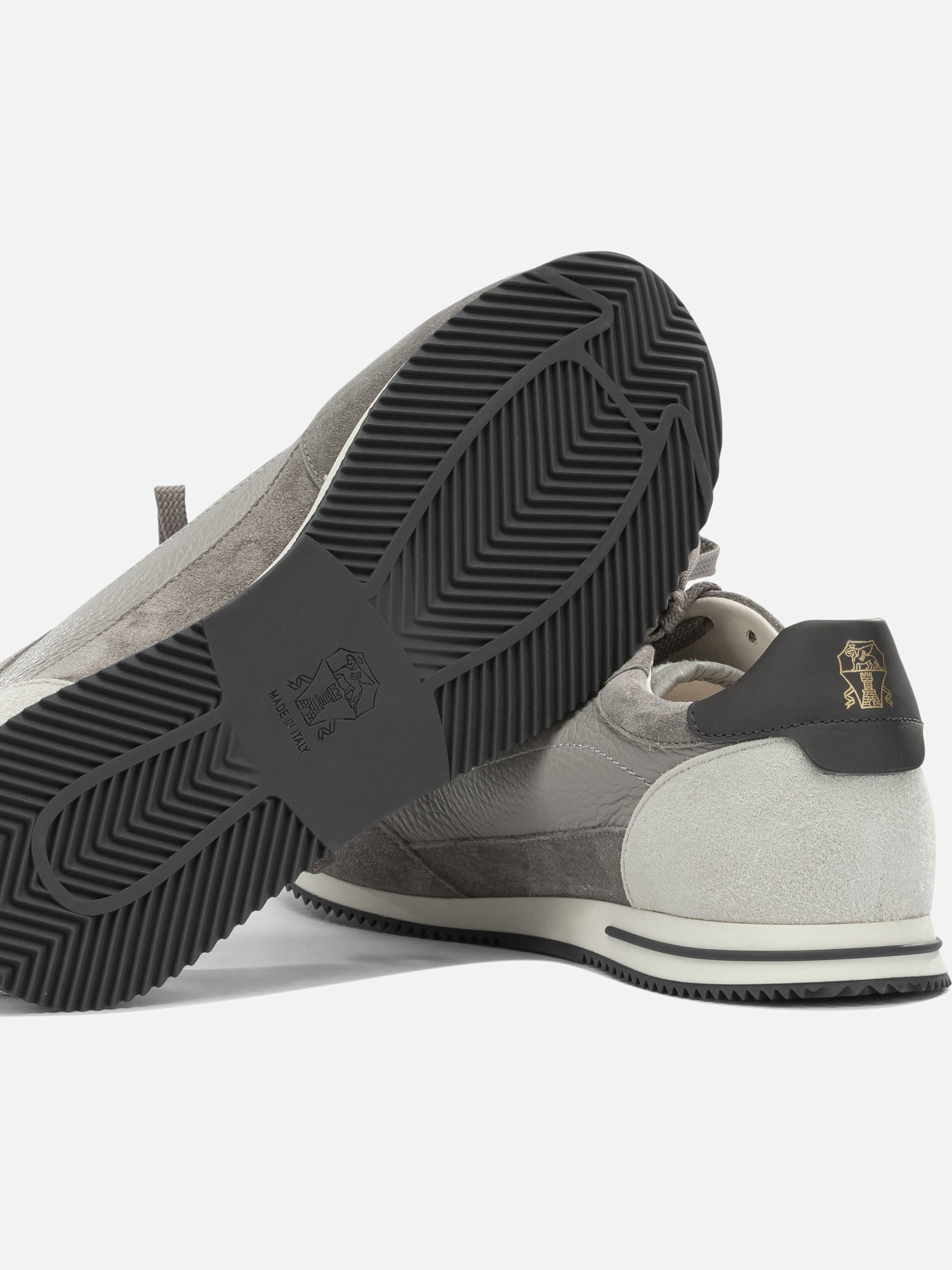 Low top sneakers 100% leather - 100% rubber Grey - Brunello Cucinelli Men | PDP | VIETTI Online Store | Zoom-Modal_5