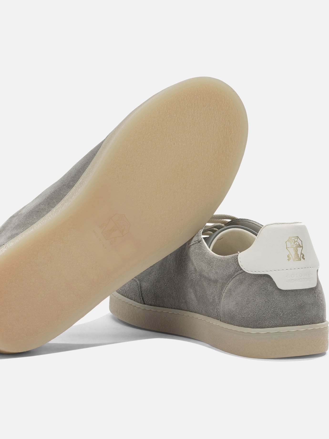 Low top sneakers 100% suede leather - 100% rubber Grey - Brunello Cucinelli Men | PDP | VIETTI Online Store | Zoom-Modal_5