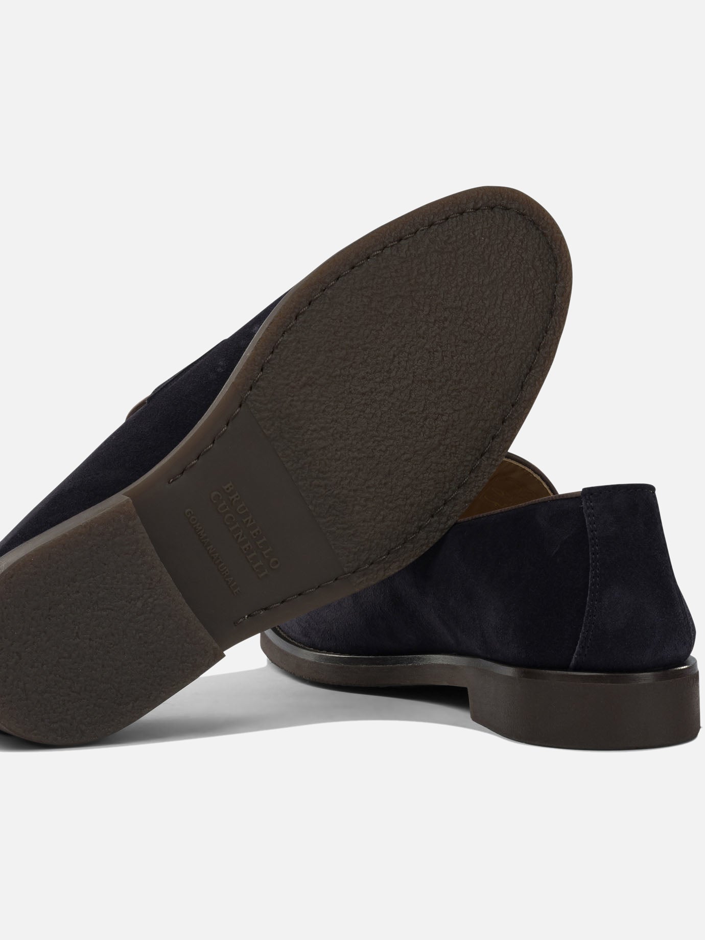 Mocassini 100% suede - 100% rubber Marrone - Brunello Cucinelli Uomo | PDP | VIETTI Online Store | Zoom-Modal_5