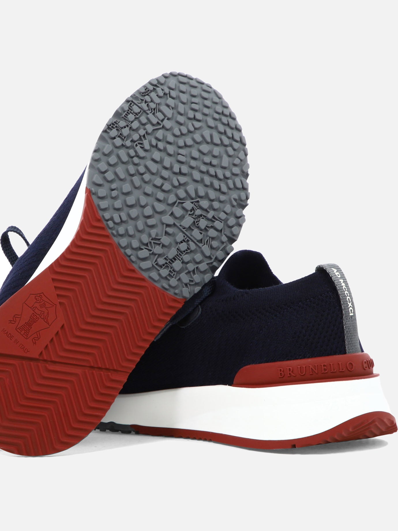 Low top sneakers 100% cotton - 100% goat leather Blue - Brunello Cucinelli Men | PDP | VIETTI Online Store | Zoom-Modal_5