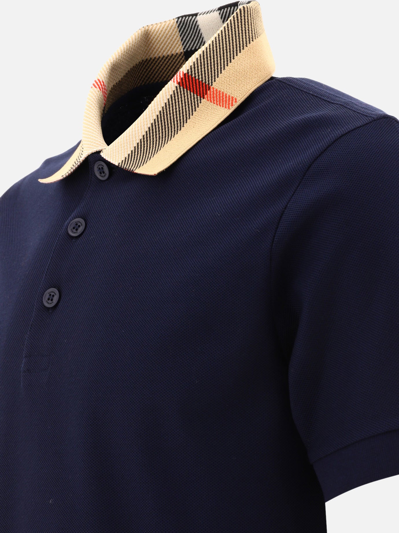 Polo shirts with buttons Solid colour Blue - Burberry Men | PDP | VIETTI Online Store | Zoom-Modal_4