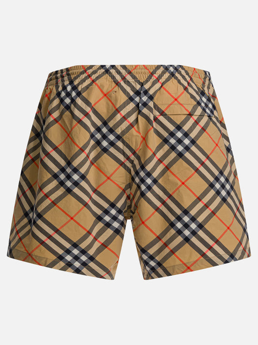 Short da mare Check Beige - Burberry Uomo | PLP | VIETTI Online Store | 2