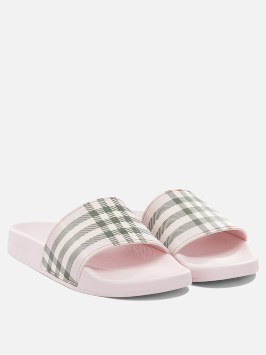 Slides 100% polyurethane Pink - Burberry Women | PLP | VIETTI Online Store | 2