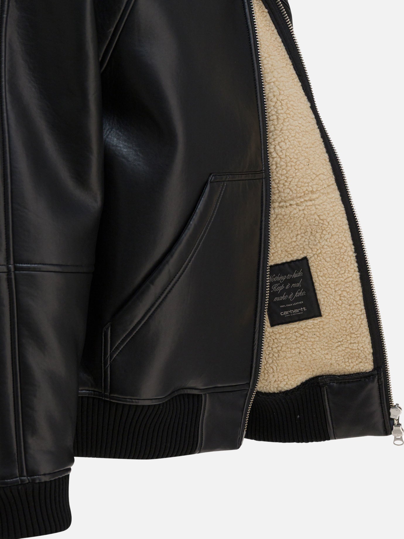 Leather jackets Solid colour Black - Carhartt WIP Men | PDP | VIETTI Online Store | Zoom-Modal_4