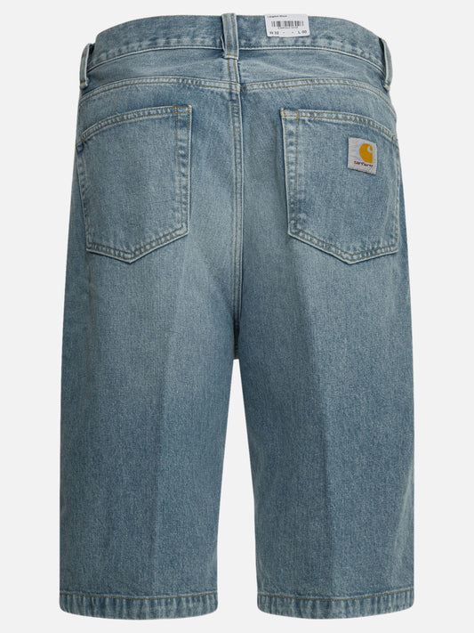 Five pockets shorts Solid colour Light blue - Carhartt WIP Men | PLP | VIETTI Online Store | 2
