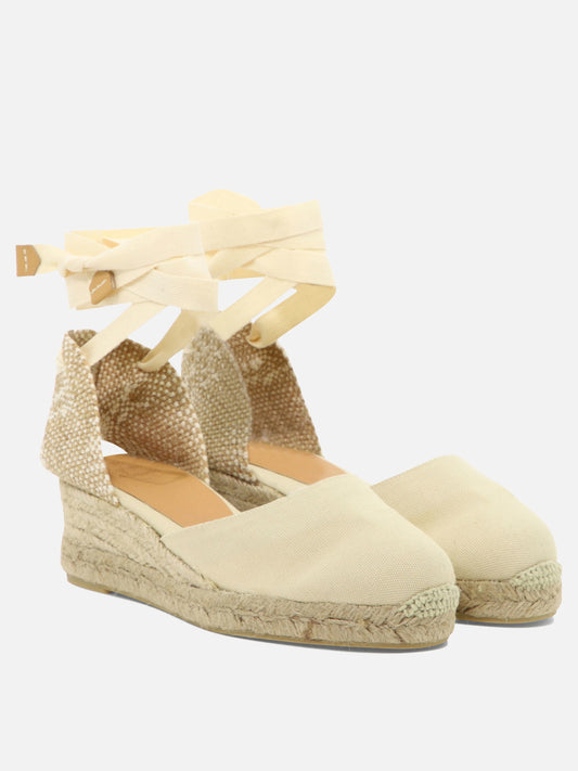 Heeled espadrilles 100% organic cotton - 100% rubber Beige - Castañer Women | PLP | VIETTI Online Store | 2