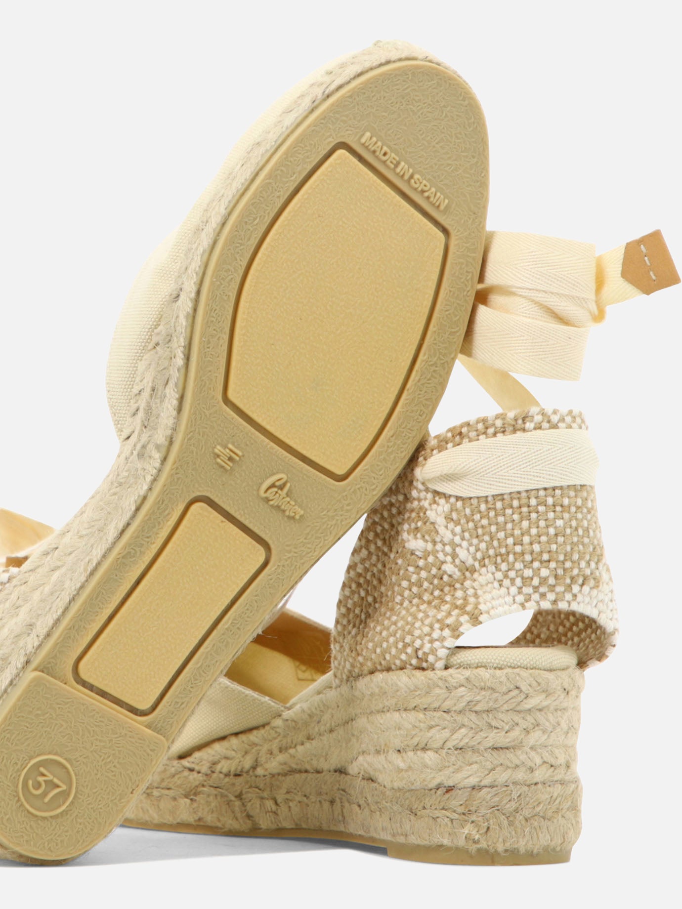 Heeled espadrilles 100% organic cotton - 100% rubber Beige - Castañer Women | PDP | VIETTI Online Store | Zoom-Modal_5