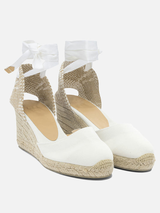 Heeled espadrilles 100% organic cotton - 100% rubber White - Castañer Women | PLP | VIETTI Online Store | 2