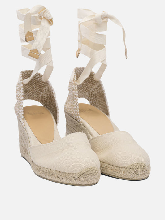 Heeled espadrilles 100% organic cotton - 100% rubber Beige - Castañer Women | PLP | VIETTI Online Store | 2