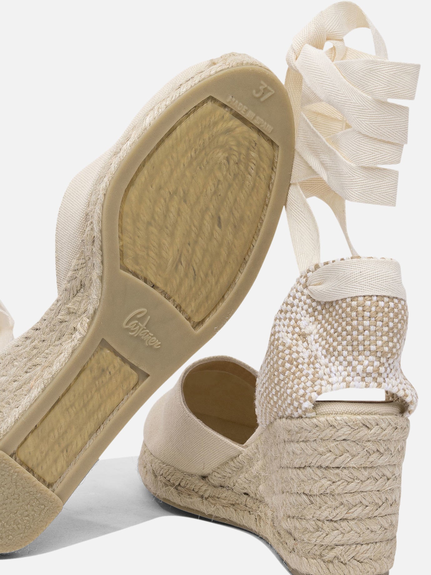 Heeled espadrilles 100% organic cotton - 100% rubber Beige - Castañer Women | PDP | VIETTI Online Store | Zoom-Modal_5