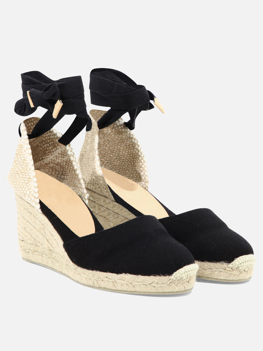 Heeled espadrilles 100% organic cotton - 100% rubber Black - Castañer Women | PLP | VIETTI Online Store | 2